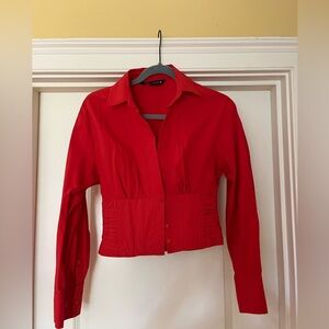 Zara Corset Collared Top